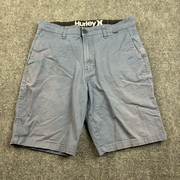 HURLEY Mens Flat front Blue Shorts size: 32 - Picture 1 of 6